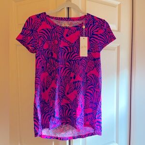 XXS Lilly Pulitzer Tee Neon Pink Tiger